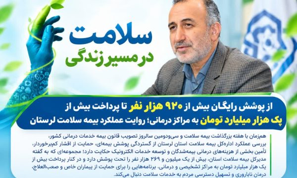 از پوشش رایگان بیش از ۹۲۰ هزار نفر تا پرداخت بیش از یک هزار میلیارد تومان به مراکز درمانی؛ روایت عملکرد بیمه سلامت لرستان